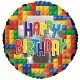 Palloncino Mylar 45 cm. R - Birthday Building Bricks