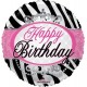 Palloncino Mylar 45 cm. R - Birthday Zebra Print