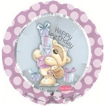 Palloncino Mylar 45 cm. R - Fizzy Moon Happy Birthday Day Gifts  