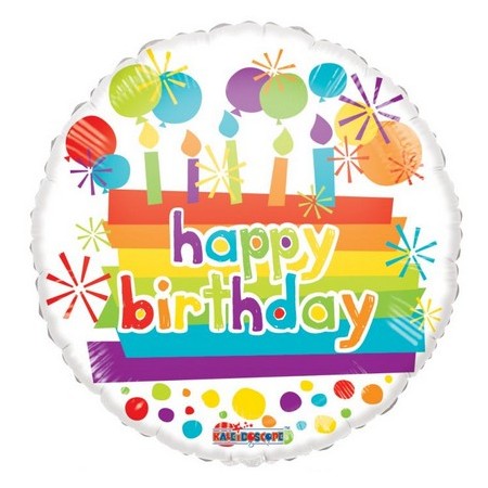 Palloncino Mylar 45 cm. R - Happy Birthday Candles