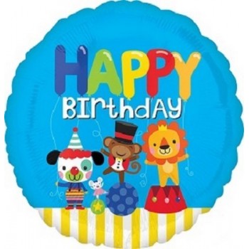 Palloncino Mylar 45 cm. R - Happy Birthday Circus Fun