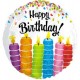 Palloncino Mylar 45 cm. R - Happy Birthday Colorful Candles 