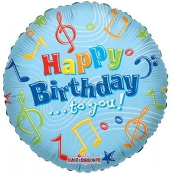 Palloncino Mylar 45 cm. R - Happy Birthday To You