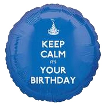 Palloncino Mylar 45 cm. R - Keep Calm It's Your Birthday