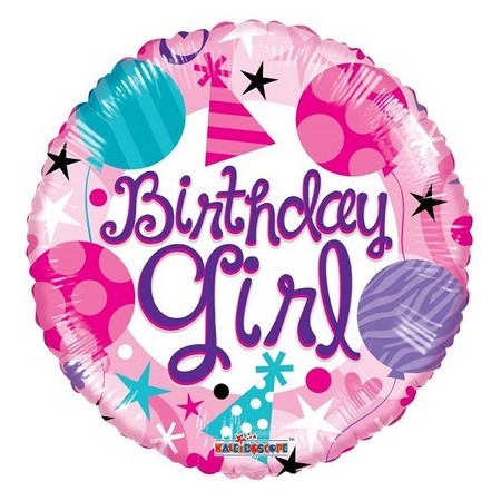 Palloncino Mylar 45 cm. R - Round Birthday Girl