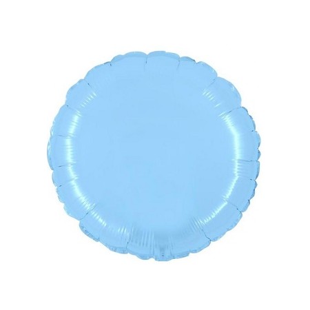 Palloncino Mylar 45 cm. Rotondo Azzurro