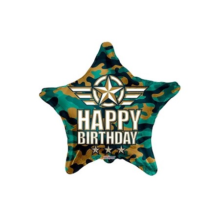 Palloncino Mylar 45 cm. S - Birthday Camo