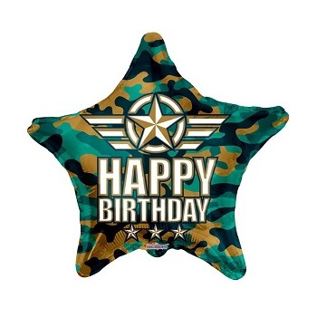 Palloncino Mylar 45 cm. S - Birthday Camo