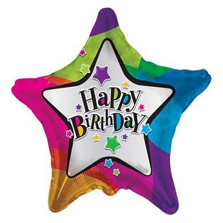 Palloncino Mylar 45 cm. S - Birthday Star