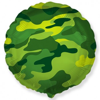 Palloncino Mylar 45 cm. S. Camouflage Tondo