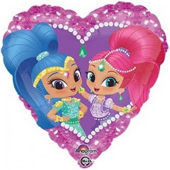 Palloncino Mylar 45 cm. Shimmer & Shine Heart