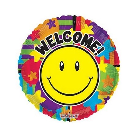 Palloncino Mylar 45 cm. Smiley Welcome! Gellibean