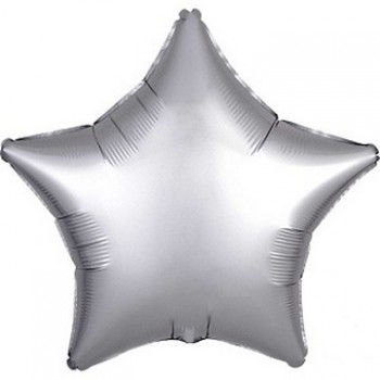 Palloncino Mylar 45 cm. Stella Satinata Argento