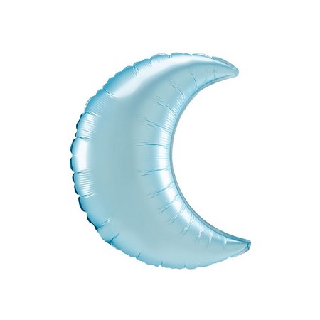 Palloncino Mylar Super Shape 91 cm. Luna Grande Azzurra Satinata