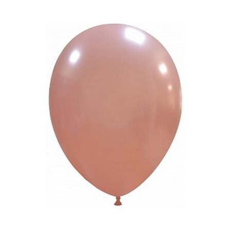 Palloncino in Lattice Metallizzato 33 cm. Rosa Antico - 50 pz