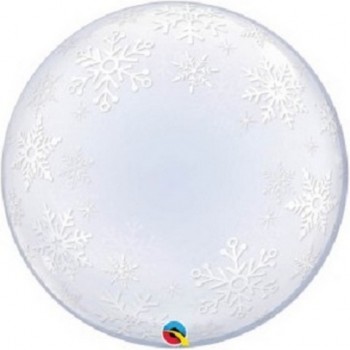 Palloncino Bubble 61 cm. Fiochi di Neve