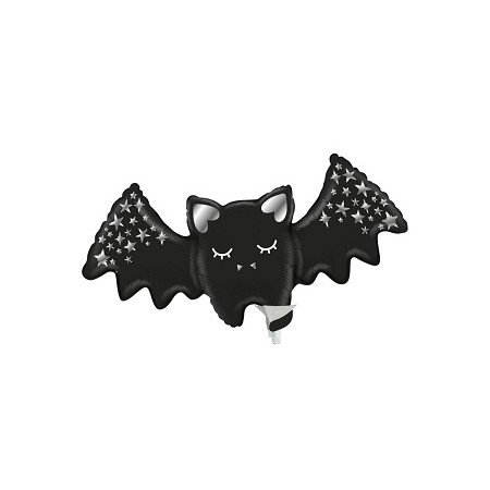 Palloncino Mylar Mini Shape 36 x 22 cm. Halloween Satin Bat Attack