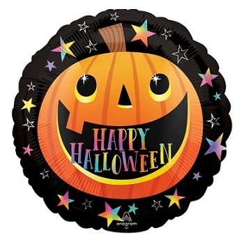 Palloncino Mylar 45 cm. Halloween Smiley Pumpkin