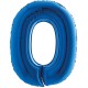 Palloncino Mylar Numero Maxi Blu 0 - 100 cm.