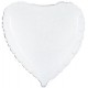 Palloncino Mylar 45 cm. Cuore Bianco