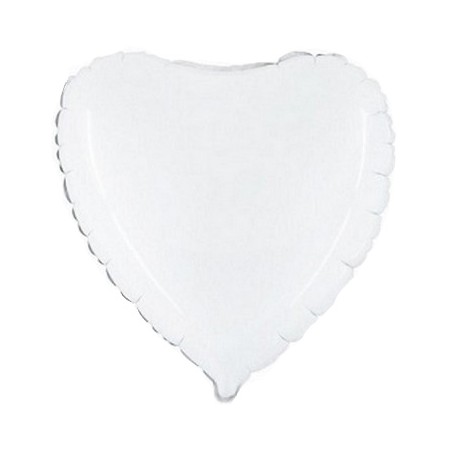 Palloncino Mylar 45 cm. Cuore Bianco