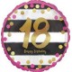 Palloncino Mylar 45 cm. 18° Pink & Gold Milestone