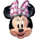 Palloncino Mylar Mini Shape Minnie Mouse Fucsia - 27 cm.