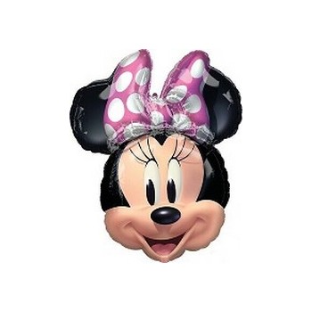 Palloncino Mylar Mini Shape Minnie Mouse Fucsia - 27 cm.