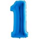 Palloncino Mylar Numero Medio Blu 1 - 36 cm.