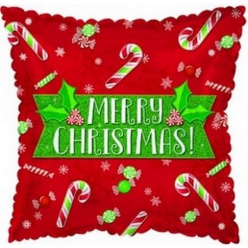 Palloncino Mylar 45 cm. Merry Christmas Banner