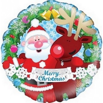 Palloncino Mylar 45 cm. Waving Santa