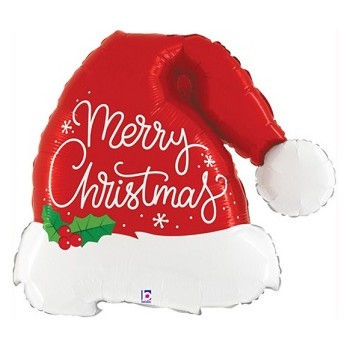 Palloncino Mylar Super Shape 104 cm. Christmas Santa Hat