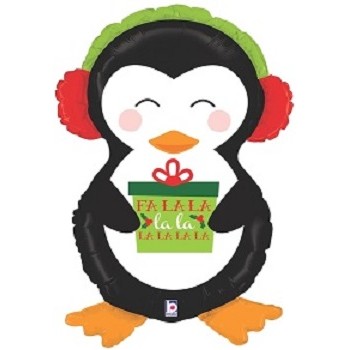 Palloncino Mylar Super Shape 86 cm. Holiday Penguin