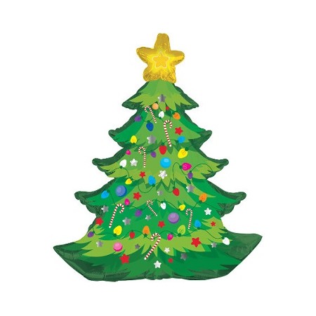 Palloncino Mylar Super Shape 88 cm. Xmas Tree w/Branches