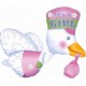 Palloncino Mylar Multi Balloon 81 cm. Cicogna It's a Girl