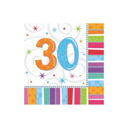 Coordinato Buon Compleanno Radiant - Tovagliolo 33x33 cm. 30° - 16 pz.