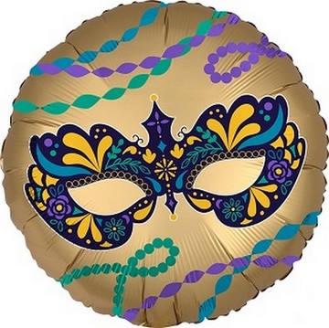 Palloncino mylar mascherina di carnevale 97cm