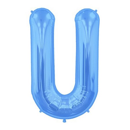 Palloncino Mylar Lettera Maxi U - 86 cm. Blu