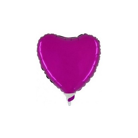 Palloncino Mylar Mini Shape 23 cm. Cuore Viola