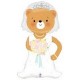 Palloncino Mylar Mini Shape 35 cm. Bride Bear