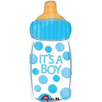 Palloncino Mylar Super Shape 78 cm. Girl - It`s A Boy Baby Bottle