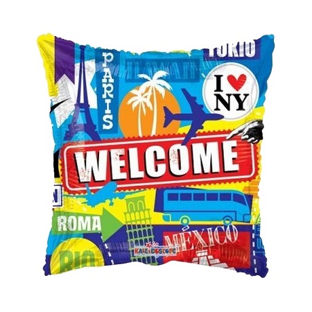 Palloncino Mylar 45 cm. Welcome Capital Cities